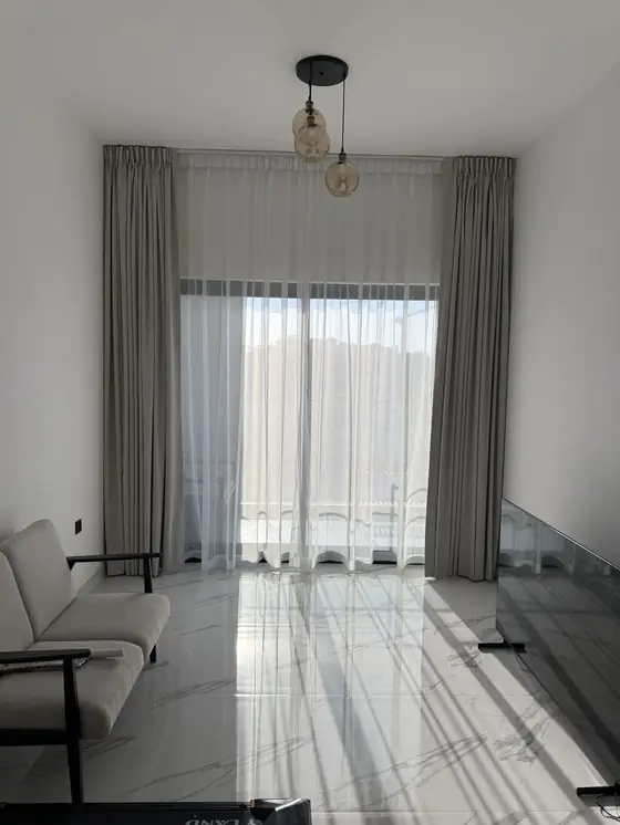 Binghatti Apex - curtains and blinds installation in JVC
