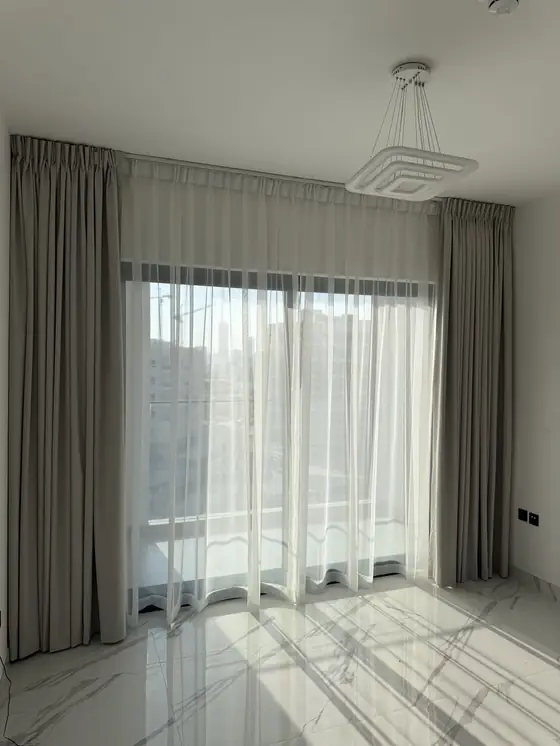 Binghatti Apex - curtains and blinds installation in JVC