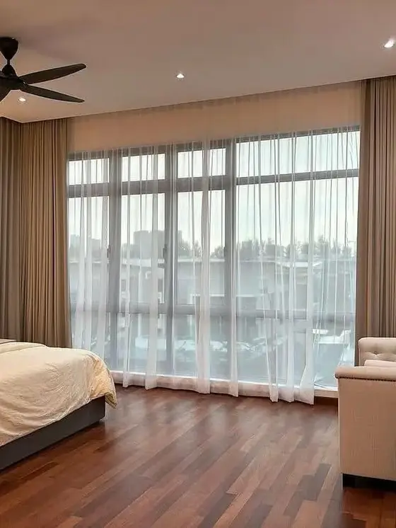 Frond Villa - curtains and blinds installation in Palm Jumeirah