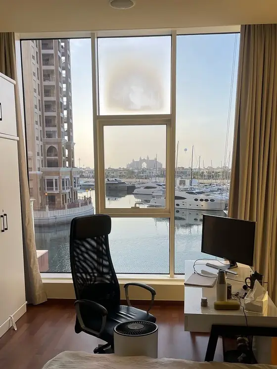 Tiara Residence - curtains and blinds installation in Palm Jumeirah